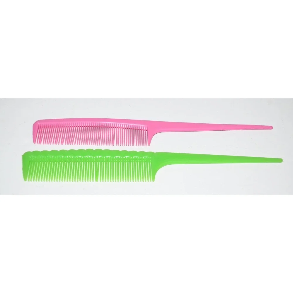 Vtg Lime green Rat Tail Comb 8